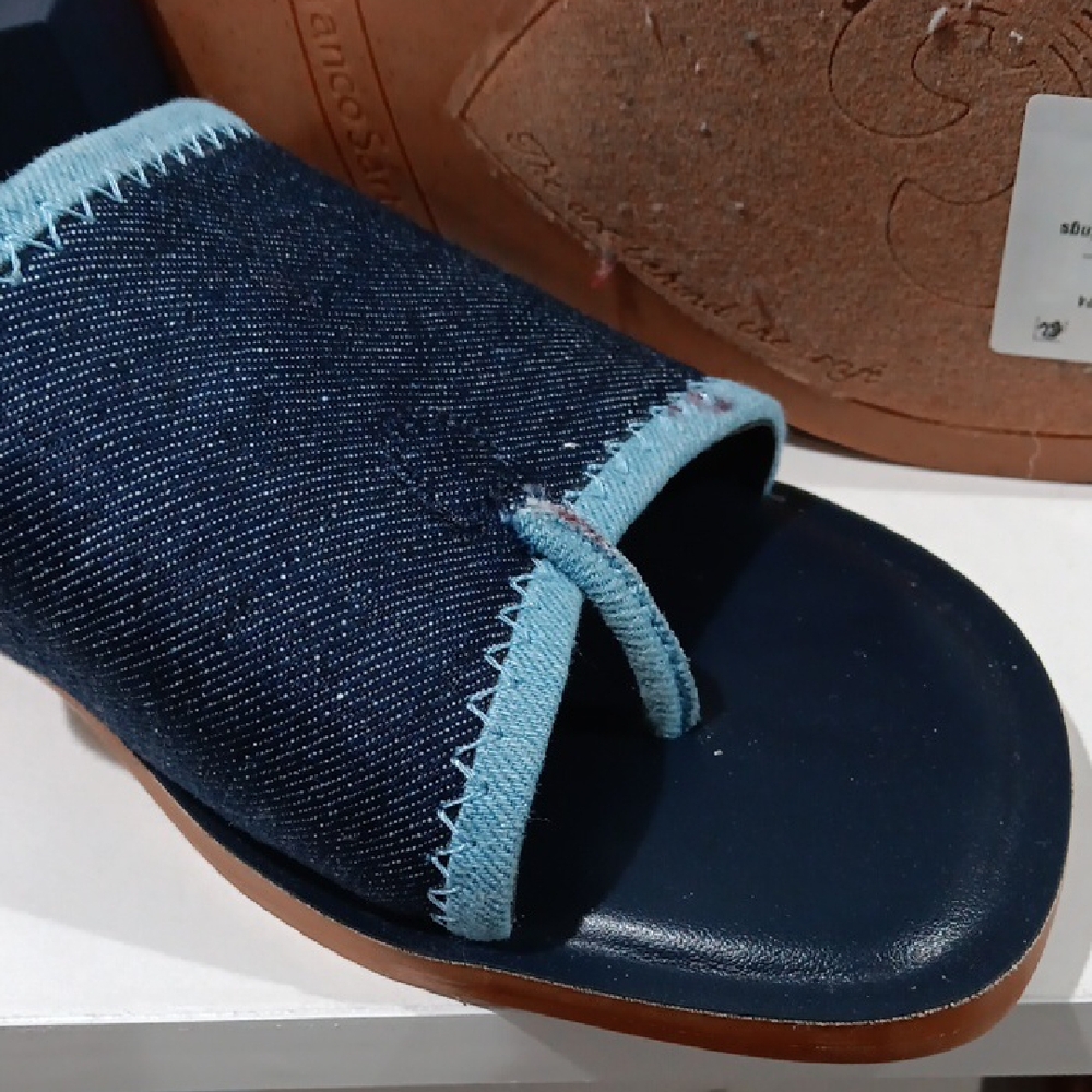 Nordstrom Denim Sandals with Tan Sole